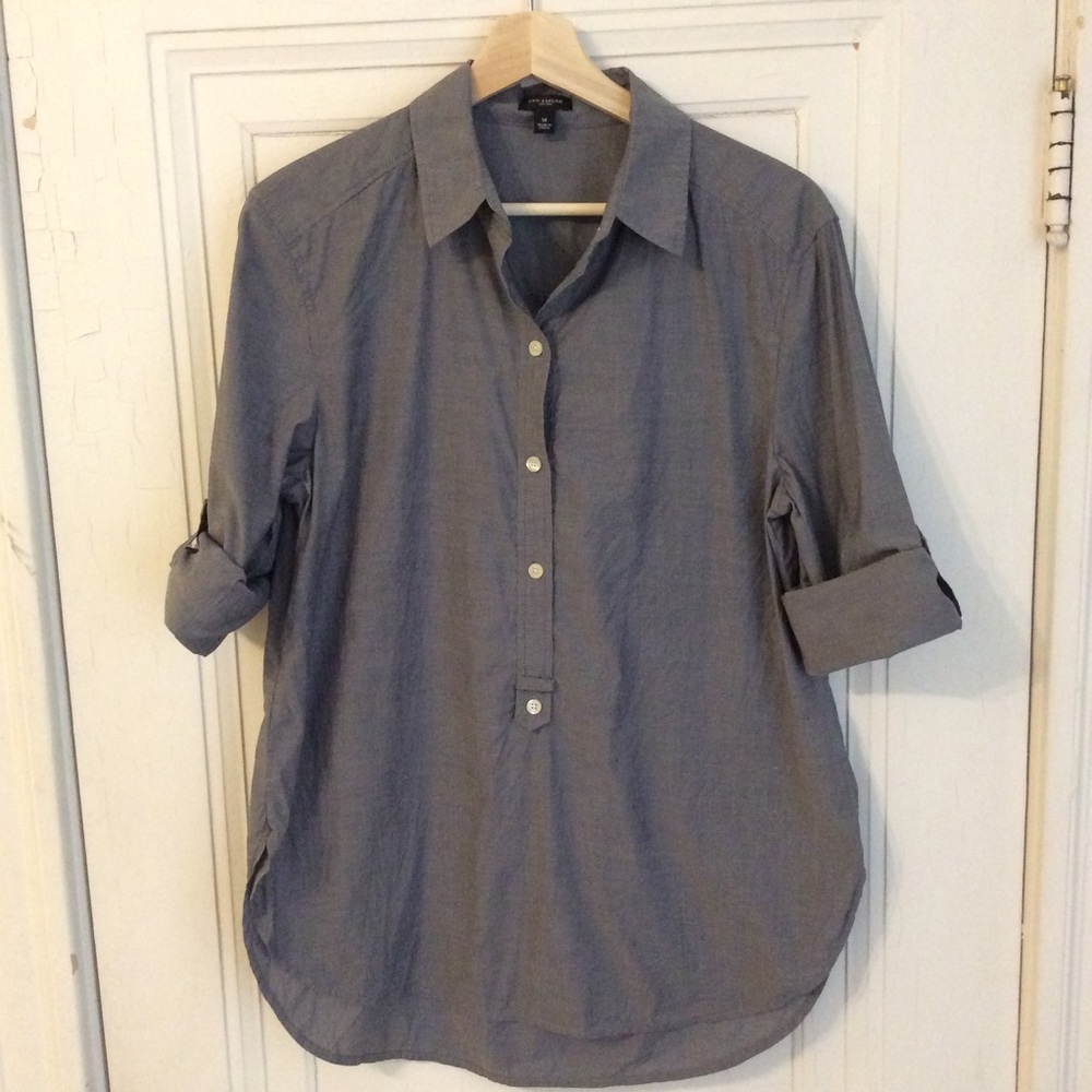 Ann Taylor Chambray Button Down, Size M